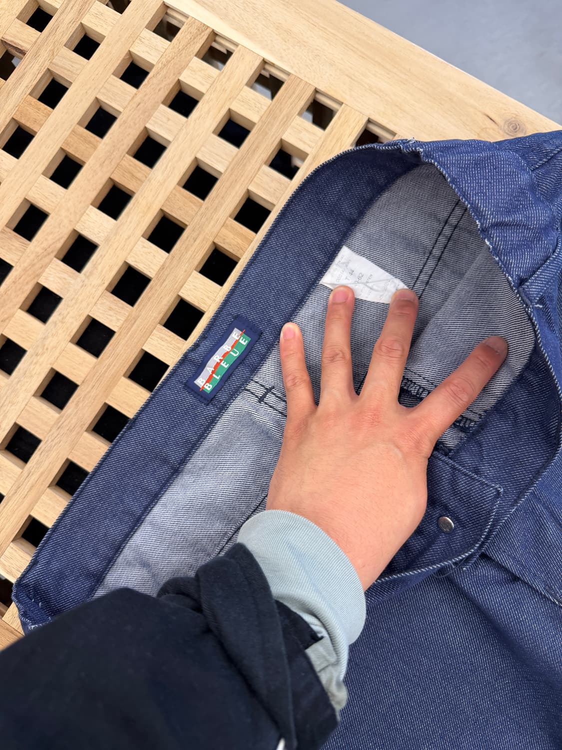 90s BARBE BLEUE FRENCH DENIM 데님 프렌치워크팬츠 상품이미지7