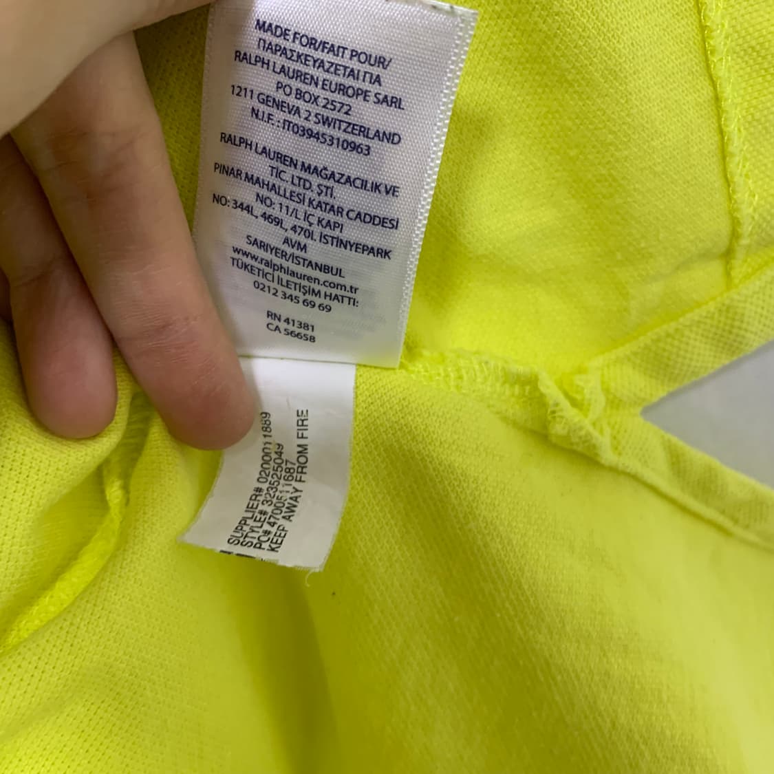 폴로랄프로렌 빅포니 옐로우 반팔 카라 티셔츠 폴로티 남녀공용 상품이미지5