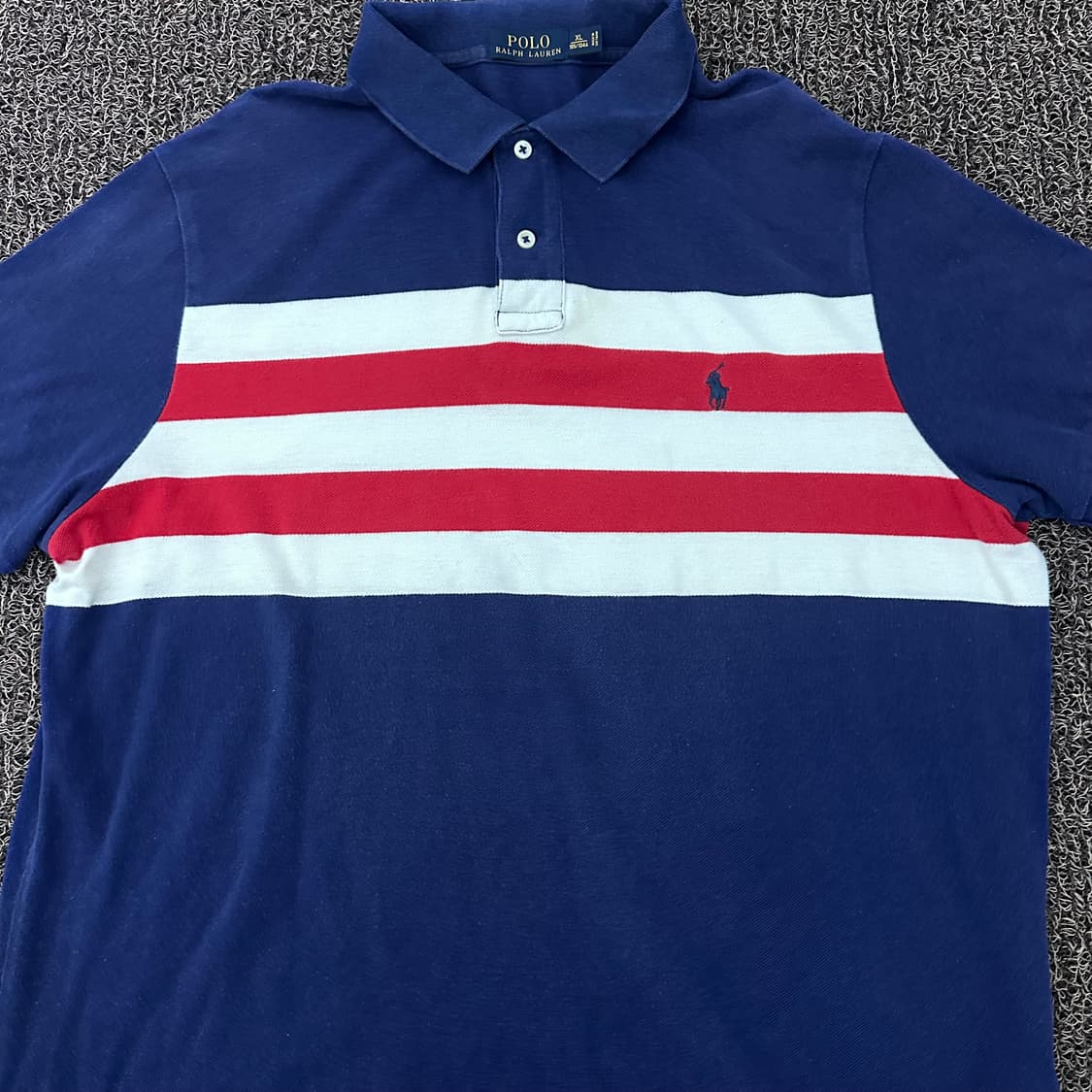 POLO 폴로 랄프로렌 스트라이프 카라티 반팔티셔츠 XL 상품이미지2