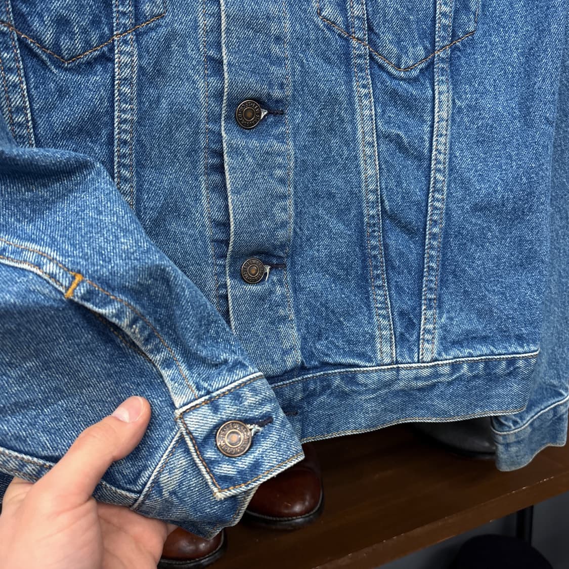 90s 리바이스 70505 빈티지 페이딩 타입3 트러커 데님자켓 N919 상품이미지6