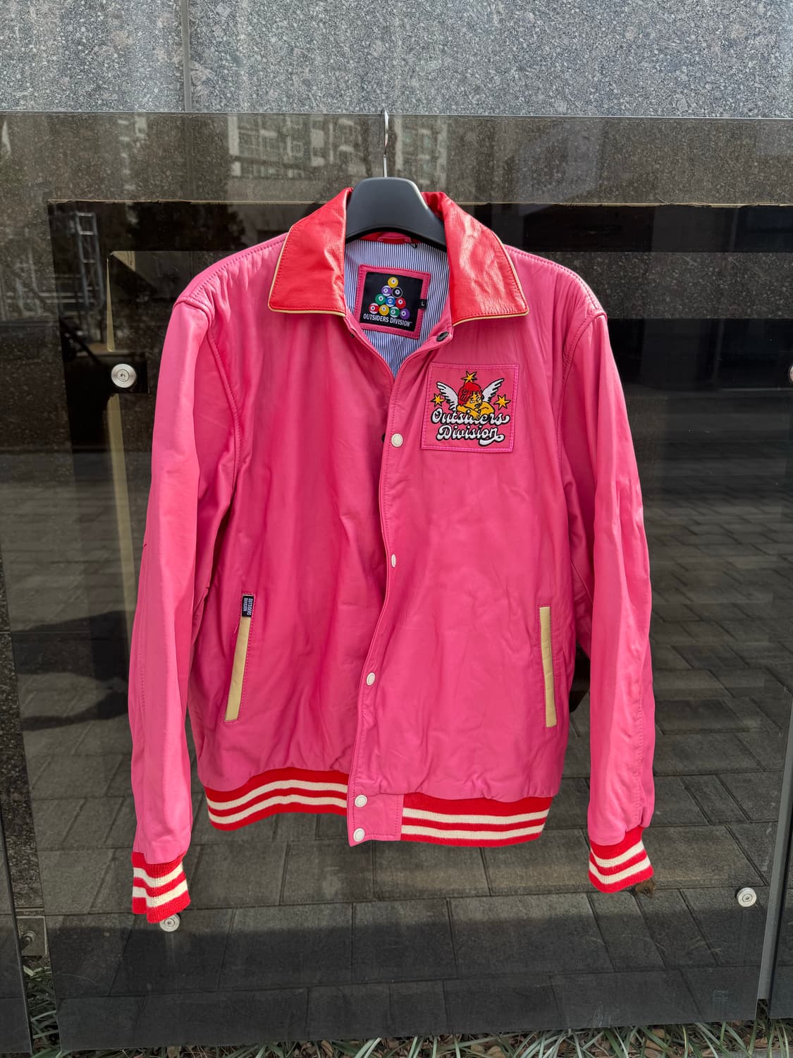 아웃사이더스 디비젼 핑크 레더 자켓 상품이미지2
