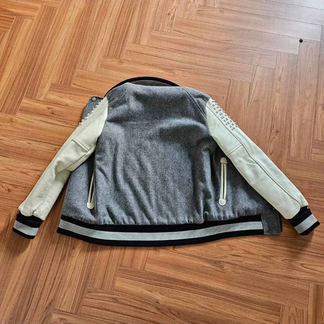 NSB 새서울소년단 울 소가죽 바시티 야구점퍼 바이크자켓 상품이미지2