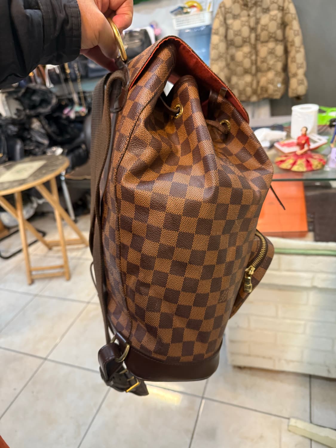 정품 루이비통 다미에 몽수리 MM 백팩 팝니다 상품이미지4