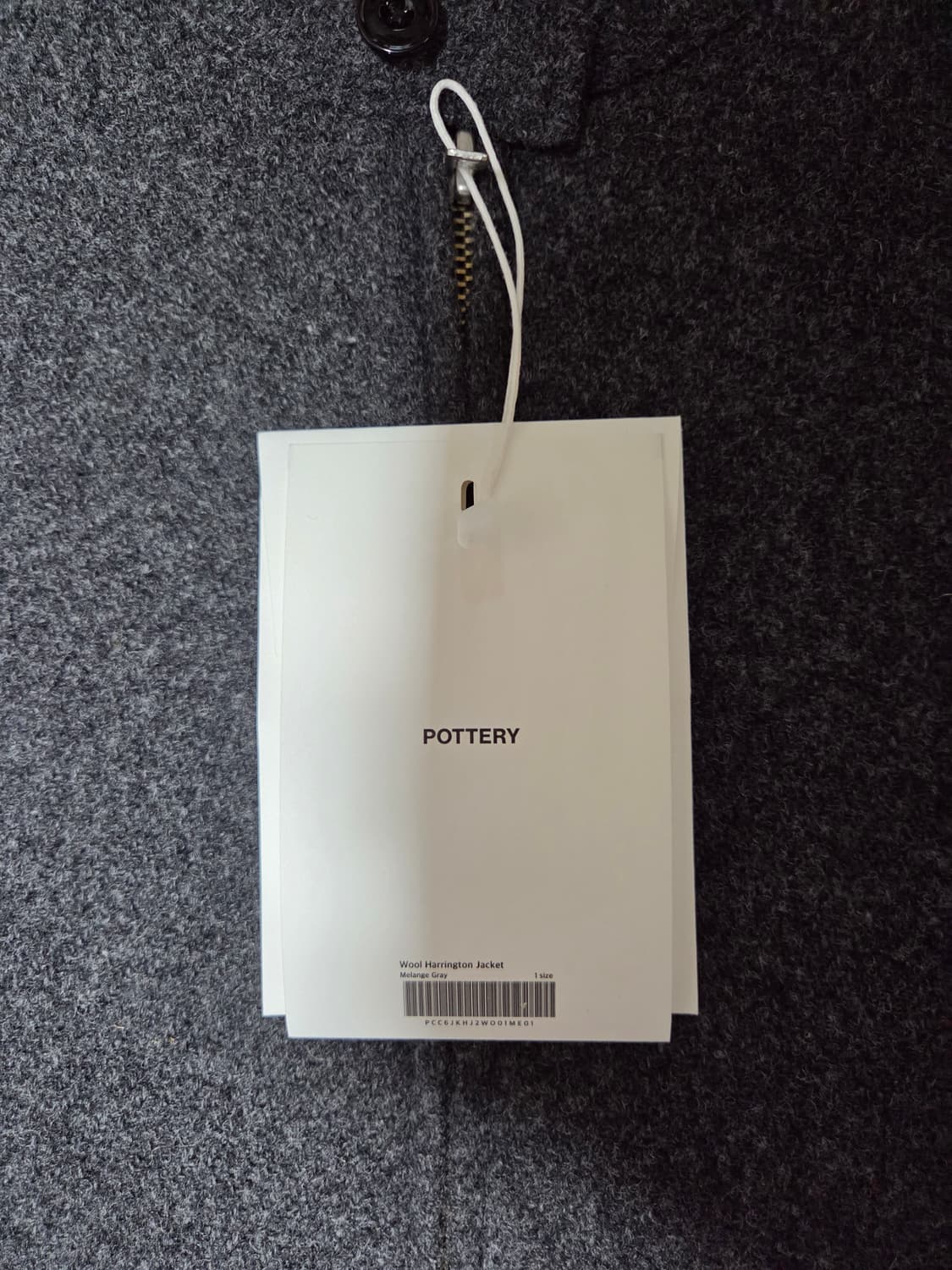 (1)포터리 울 해링턴자켓 멜란지그레이 새상품 상품이미지2