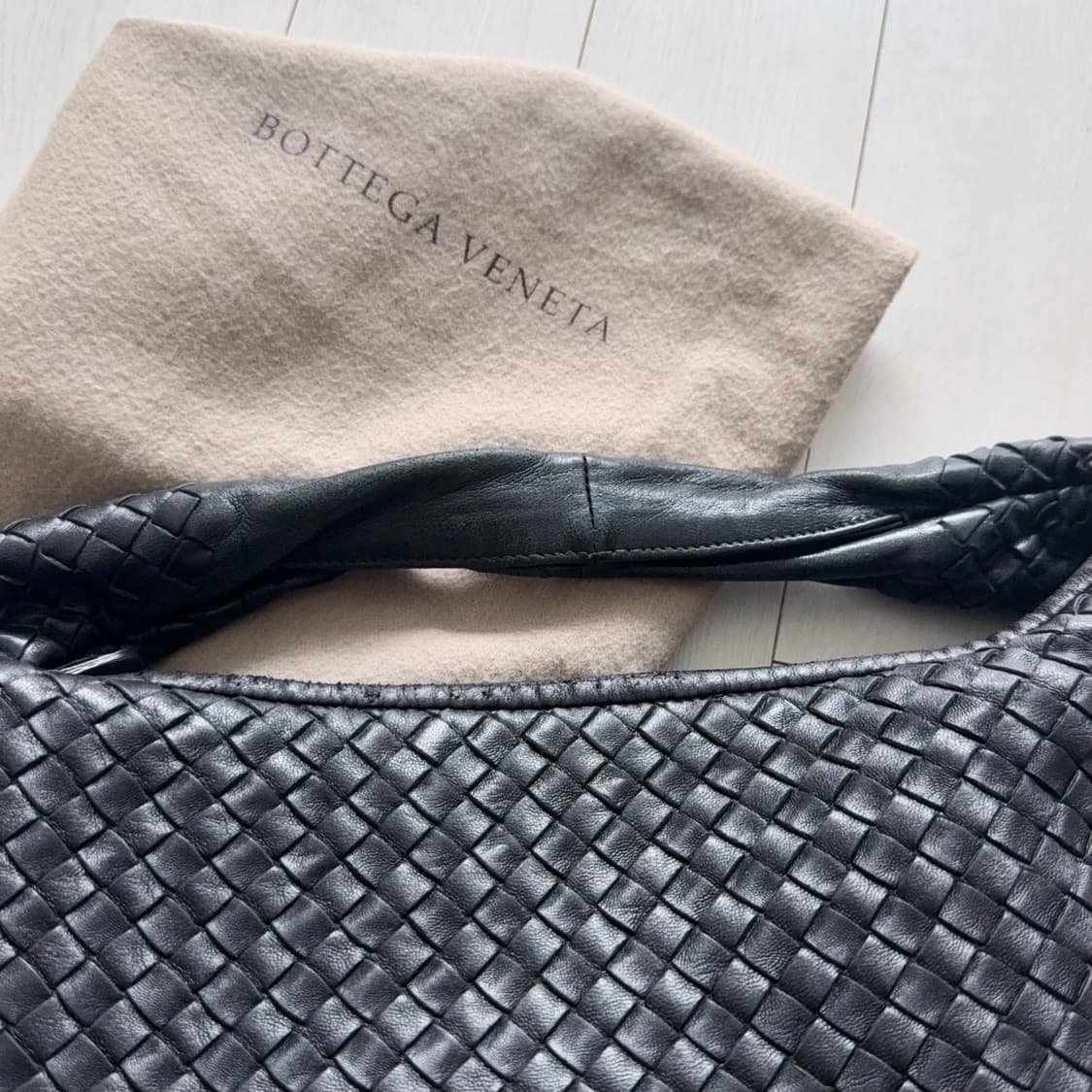 보테가베네타 인트레치아토 호보백 블랙 상품이미지7