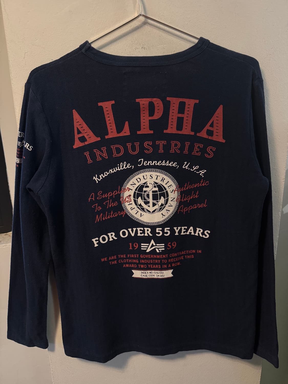ALPHA INDUSTRIES 헤링본 롱슬리브 m 상품이미지1