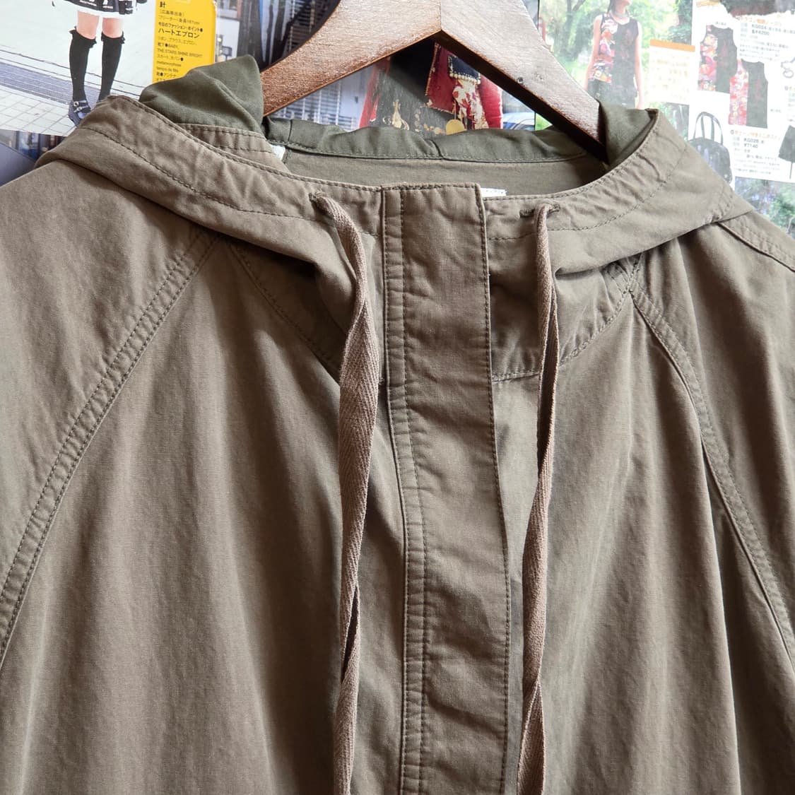 JPN 카키 브라운 후드 야상 자켓 상품이미지3