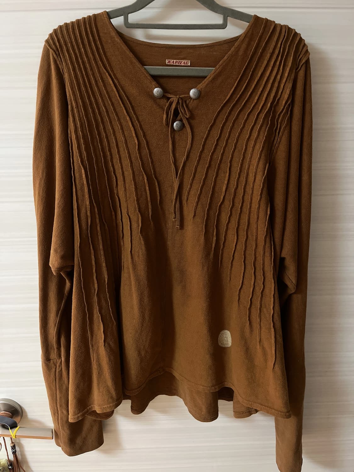 KAPITAL 캐피탈 브라운 헨리넥 니트 2사이즈 상품이미지1