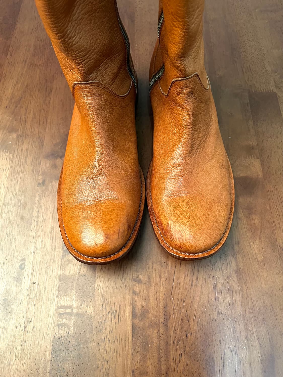 요지야마모토 지퍼 롱 레더 부츠 상품이미지4