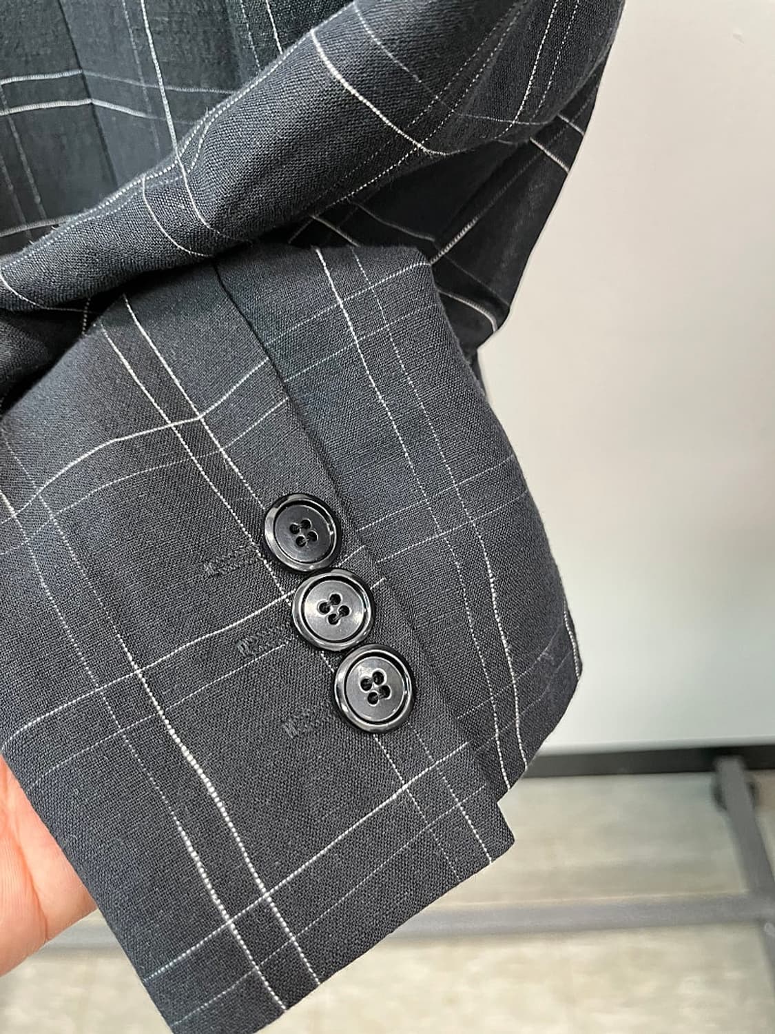 95) 엠포리오알마니 블랙 체크자켓  상품이미지6