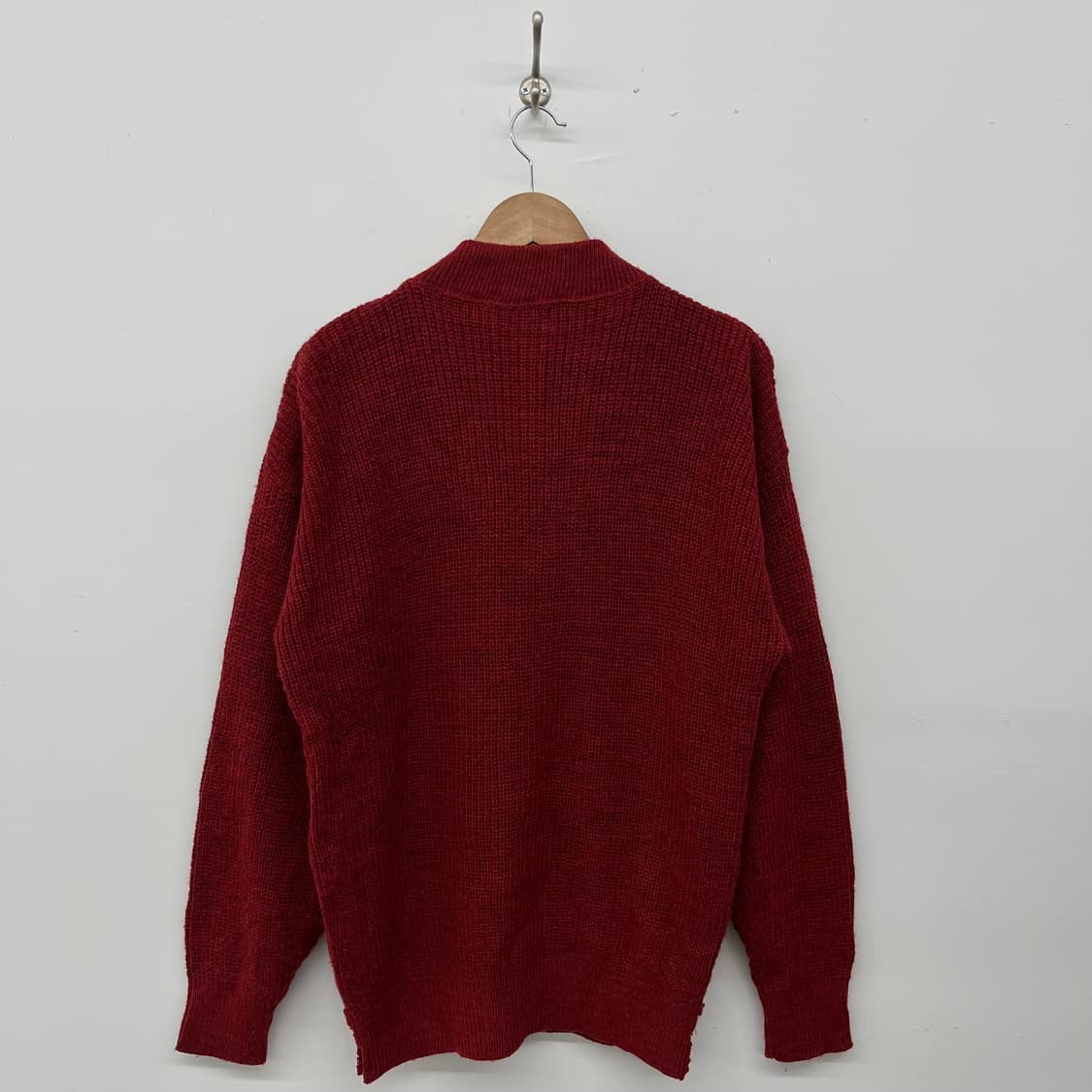 L.L.Bean 버튼업 니트 스웨터 버건디 상품이미지5