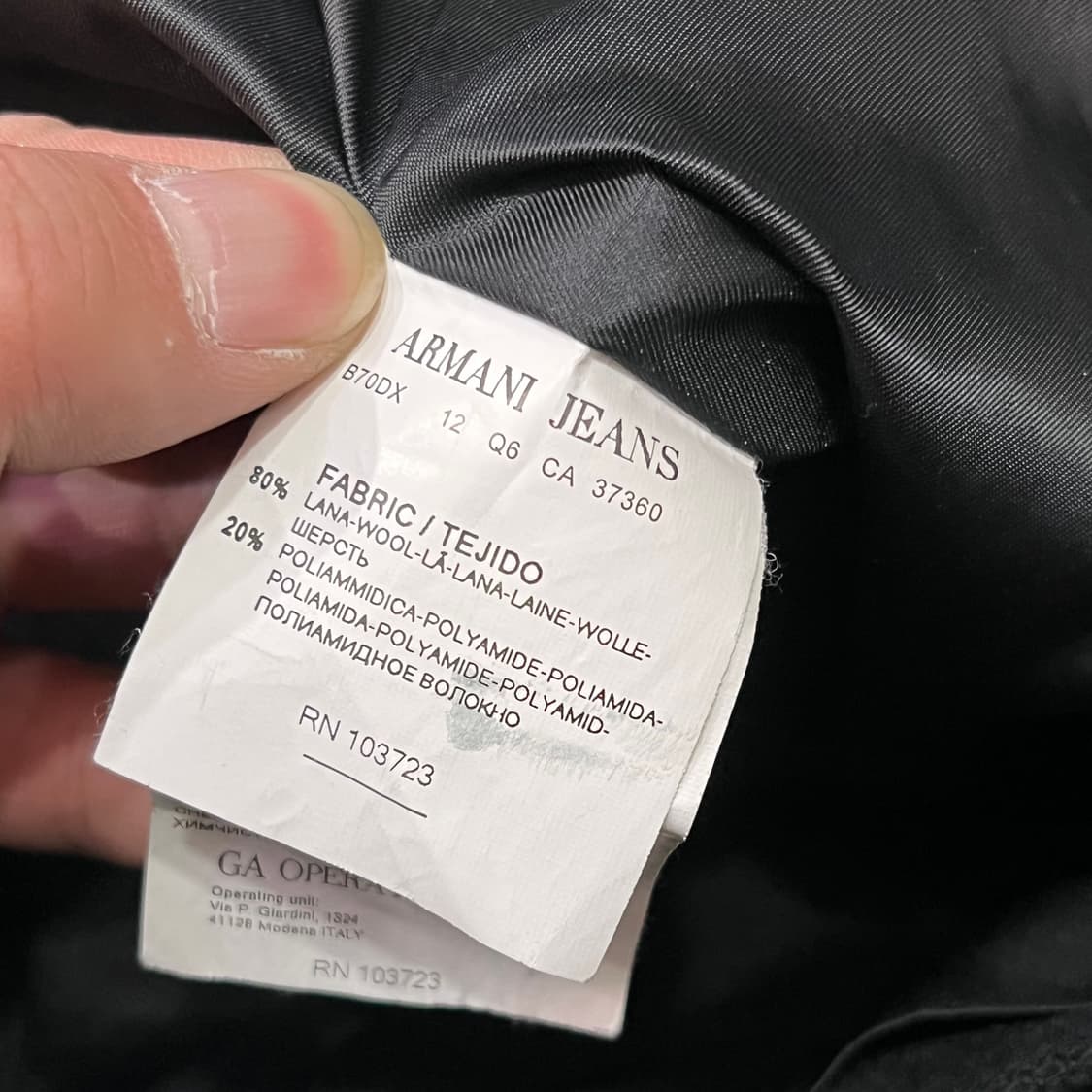  아르마니 진스 미니멀 카라자켓 y14605 상품이미지7