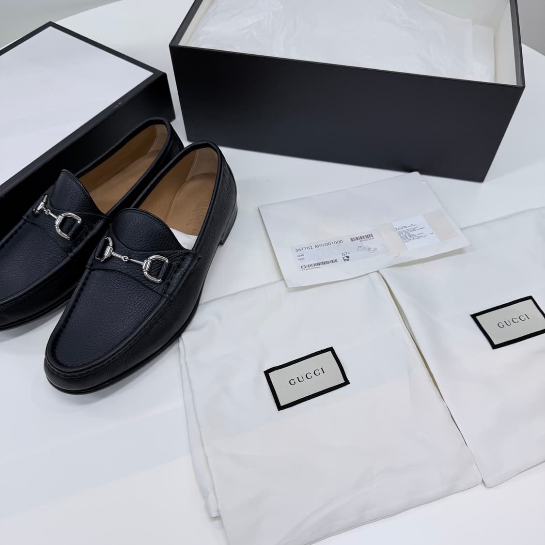 [S급/265] 구찌 홀스빗 은장 레더 로퍼 구두 블랙 상품이미지9