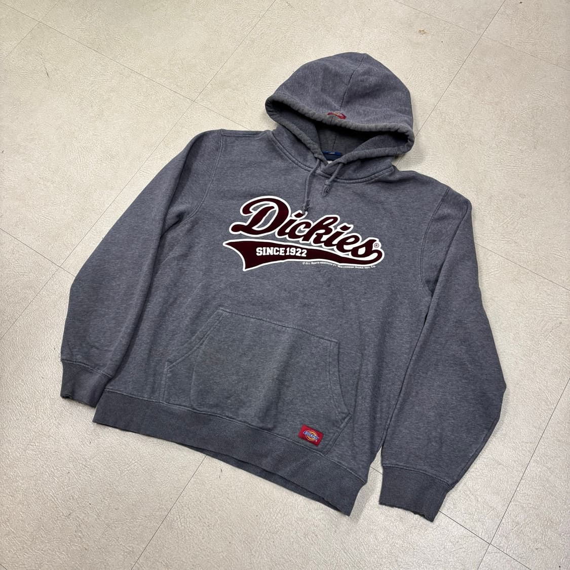 디키즈 빅로고 그레이 후드티 상품이미지1
