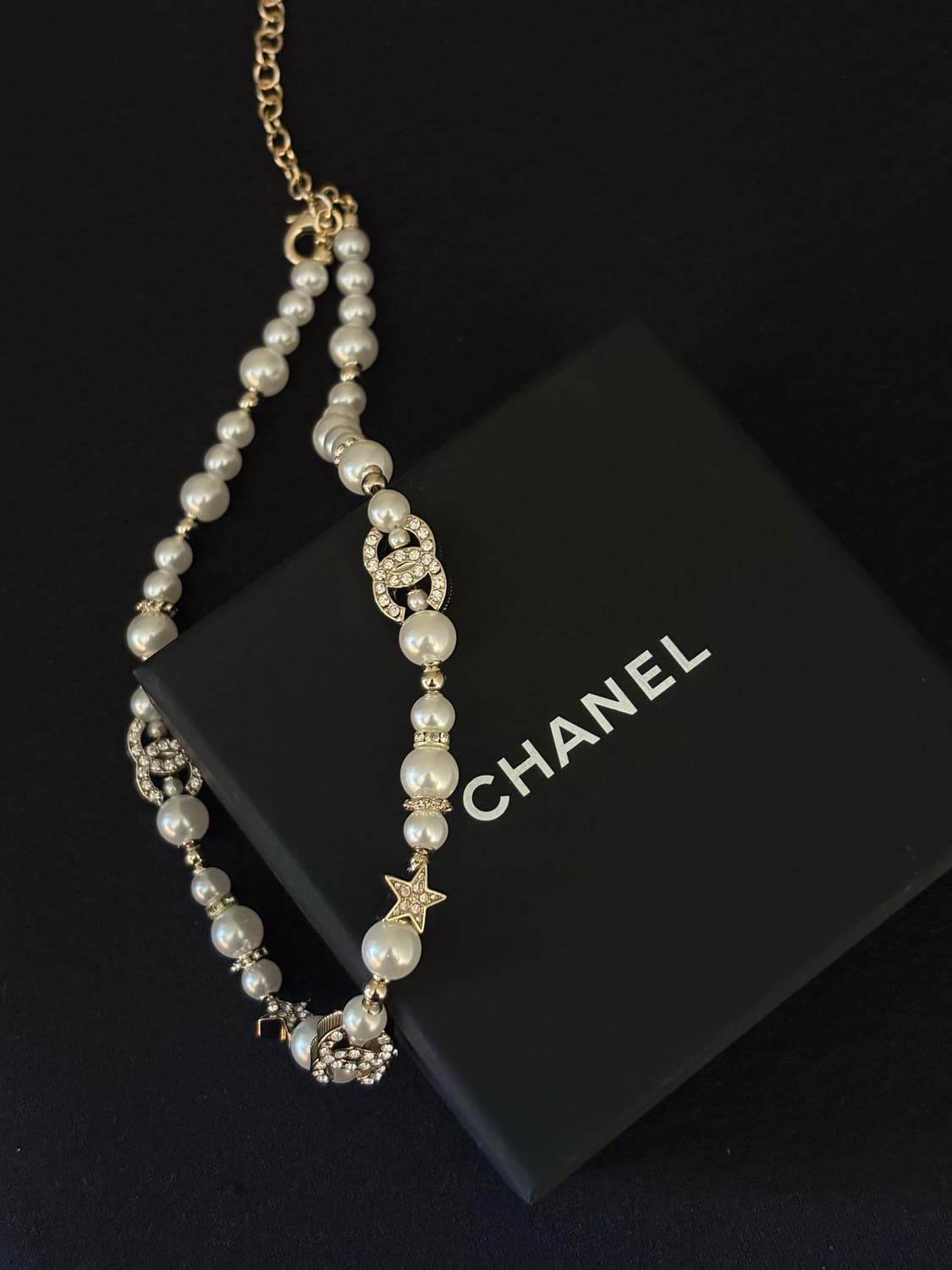 샤넬 정품 업사이클링 cc펄 크리스탈 진주 목걸이 상품이미지2