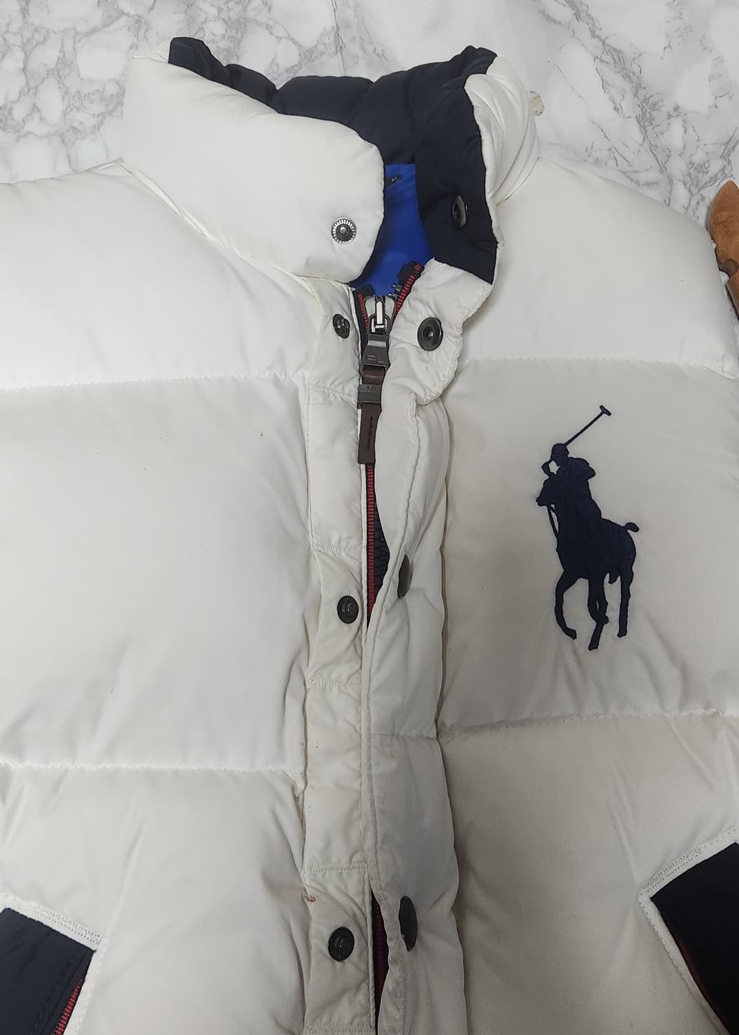 폴로 랄프로렌 빅포니 화이트 패딩 베스트 조끼 자켓 상품이미지6