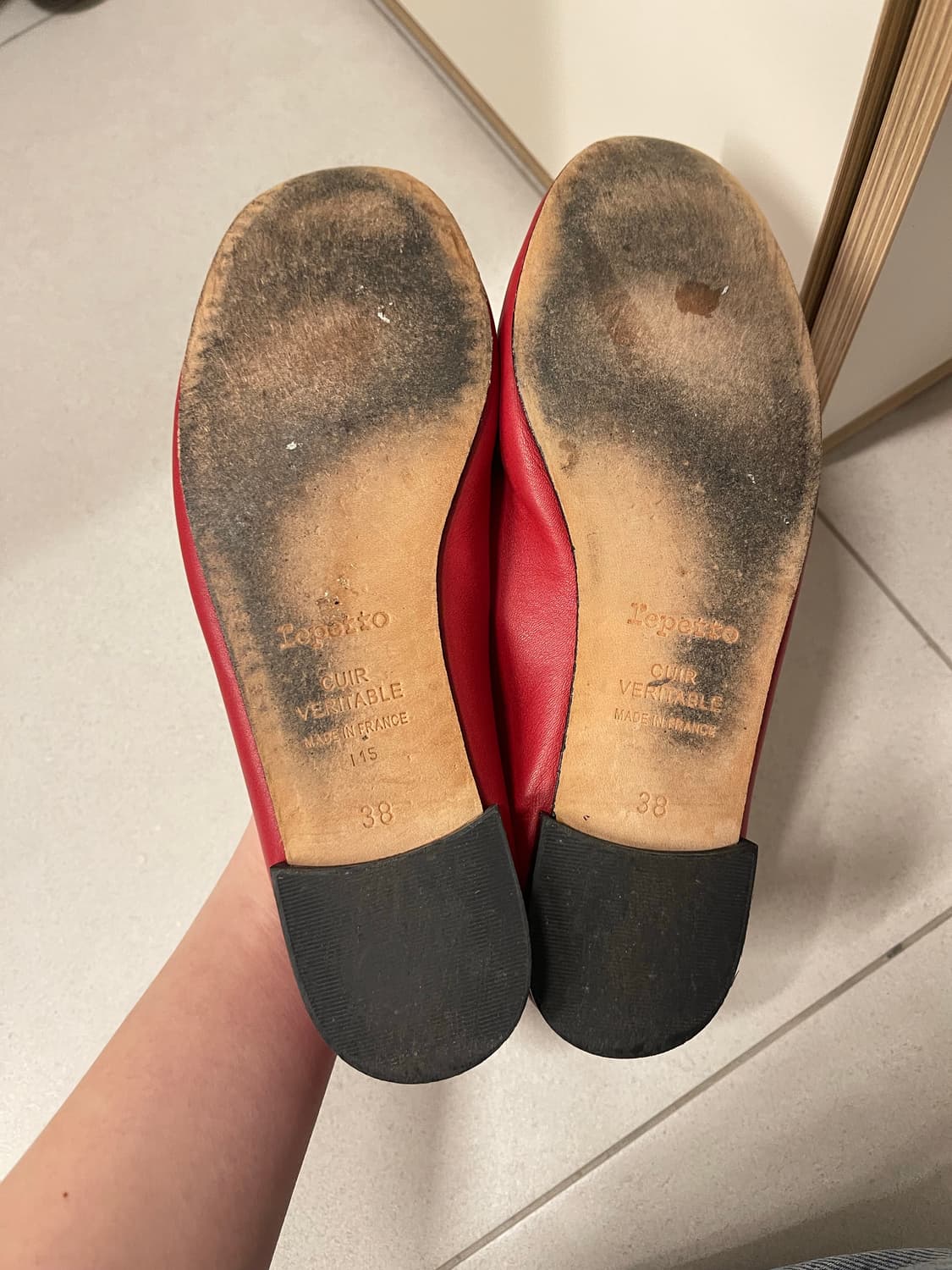 레페토 플랫슈즈 레드 (38사이즈/240) 상품이미지3