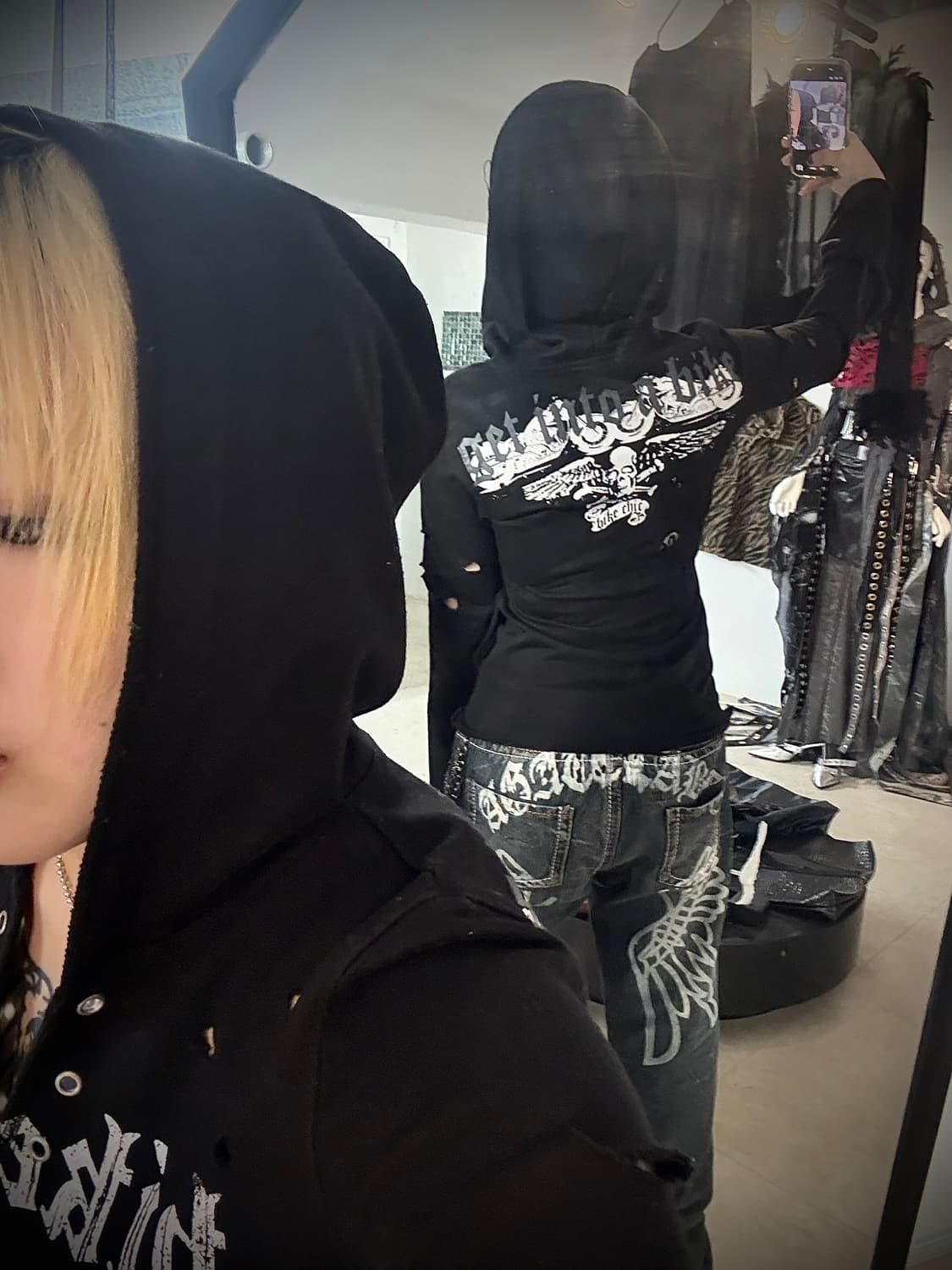 Grunge punk printing hoodie longsleeve 상품이미지8