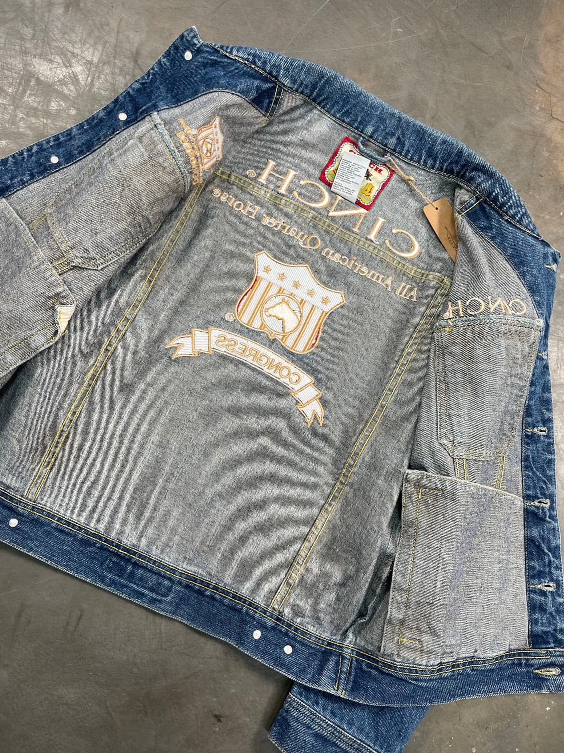 빈티지 패치워크 데님 트러커 자켓 상품이미지3