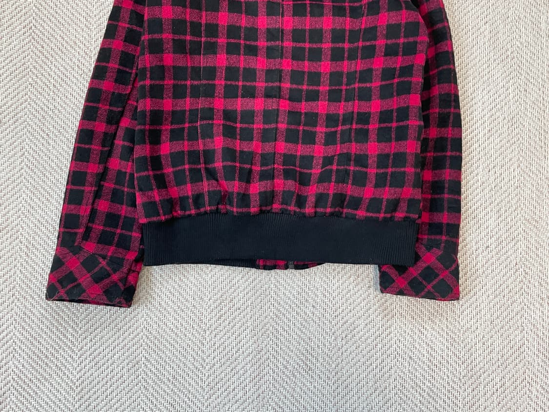 빈티지 체크 패턴 블루종 자켓 goa y2k J03663 상품이미지8