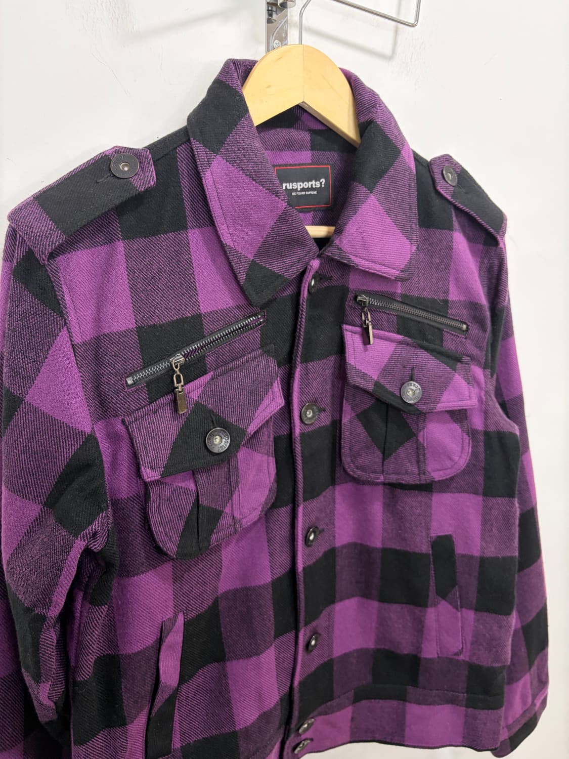 체크 y2k 워크 자켓 상품이미지6