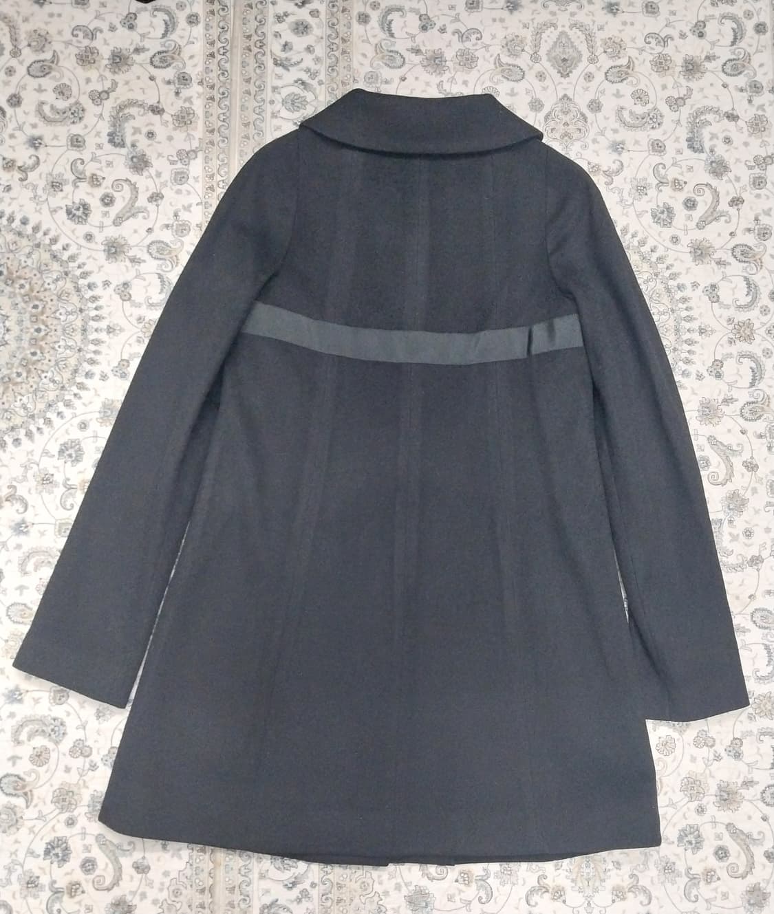 띠어리 리본 장식 블랙 피코트 2사이즈 상품이미지2