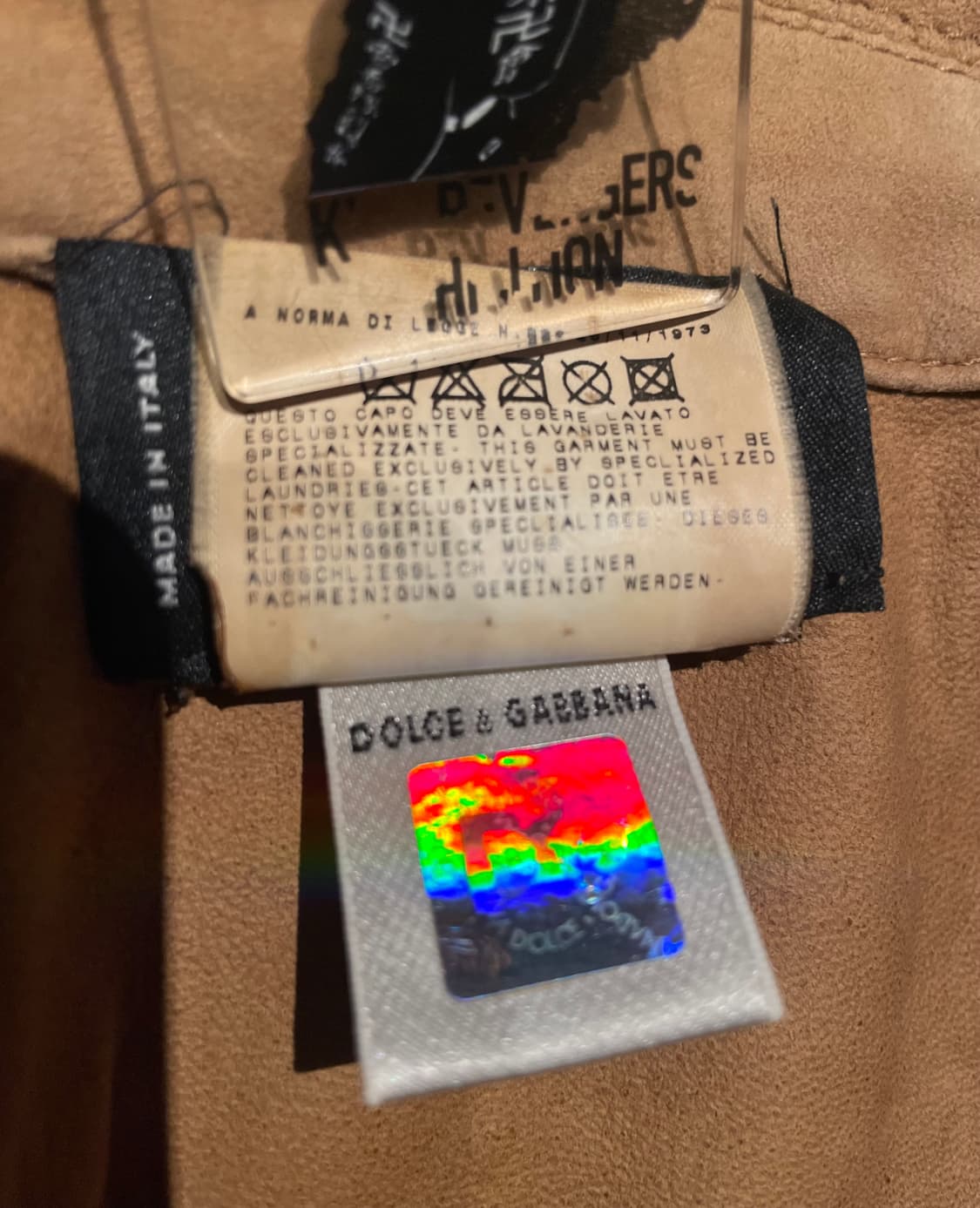 00s D&G Ittierre 스웨이드 자켓 (돌체앤가바나) 상품이미지6