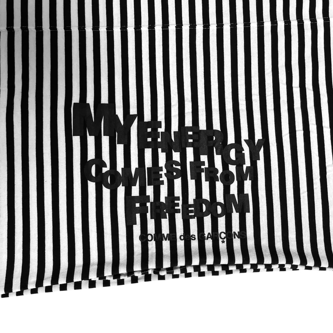 꼼데가르송 스트라이프 머플러 블랙  상품이미지4