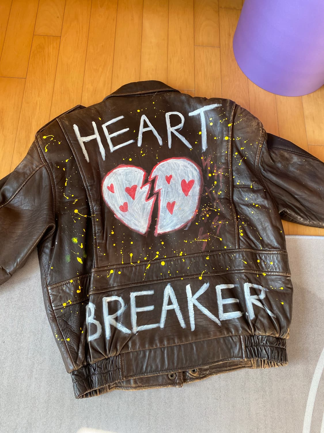 페인팅 커스텀 램스킨 가죽자켓 상품이미지2