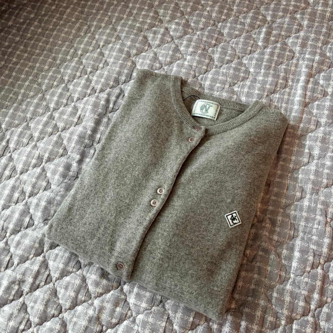 노컨텐츠 캐시미어 울 가디건 멜란지 그레이 상품이미지2