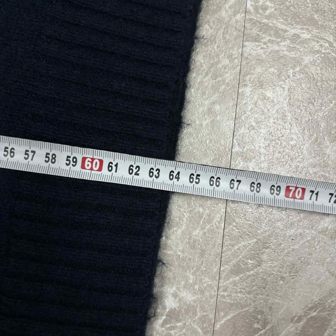 후아유 빅로고 베어 네이비 크루넥 니트(M) 상품이미지7