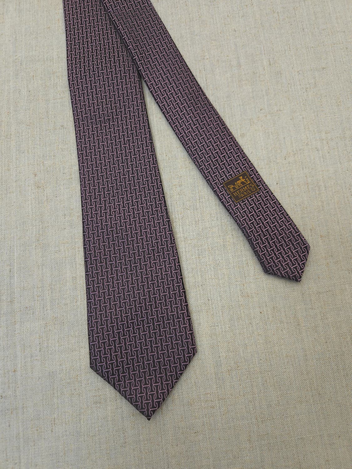 에르메스 H로고 패턴 실크 넥타이 상품이미지2