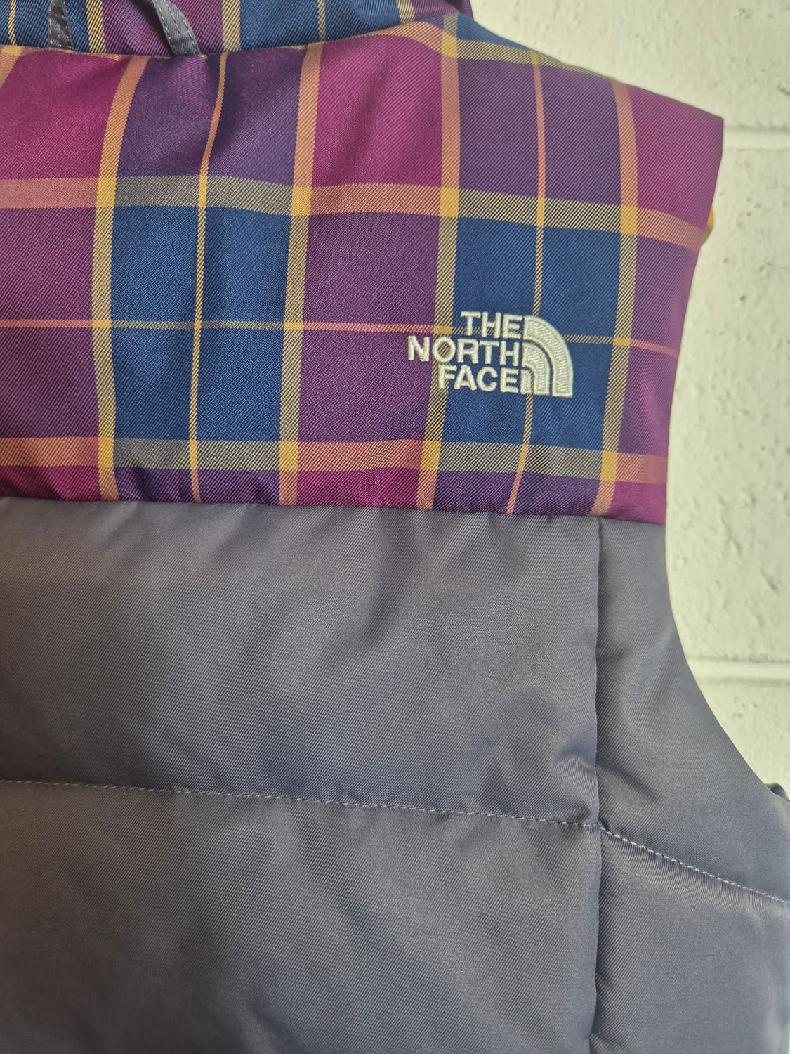 XS) 노스페이스 550 체크 여성 패딩조끼 상품이미지4