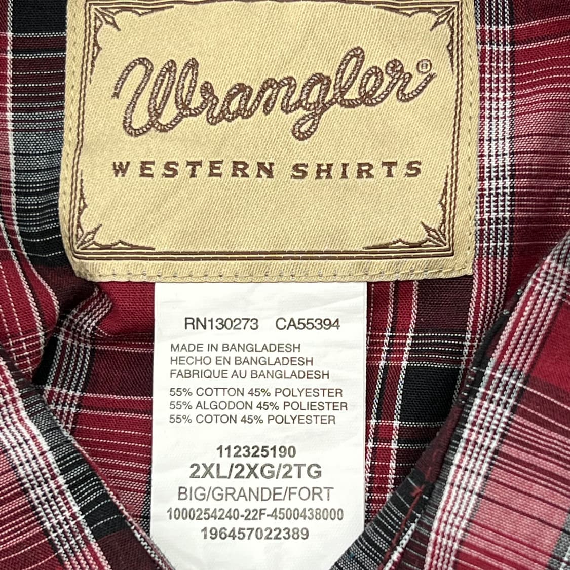 랭글러 웨스턴 체크셔츠 r3204 상품이미지5