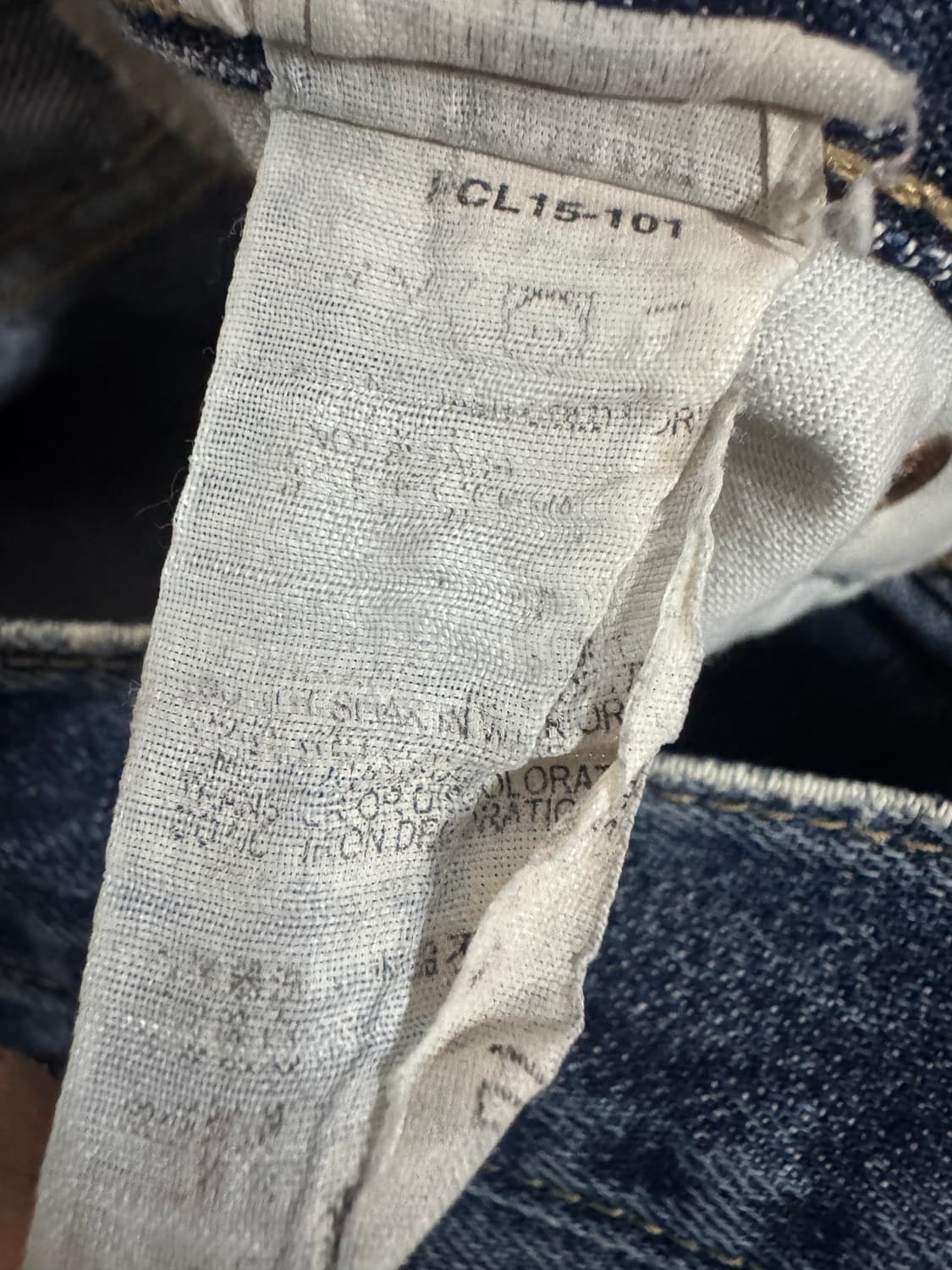 리바이스 505 빈티지 스크래치 워싱 데님팬츠 33.8인치 상품이미지6