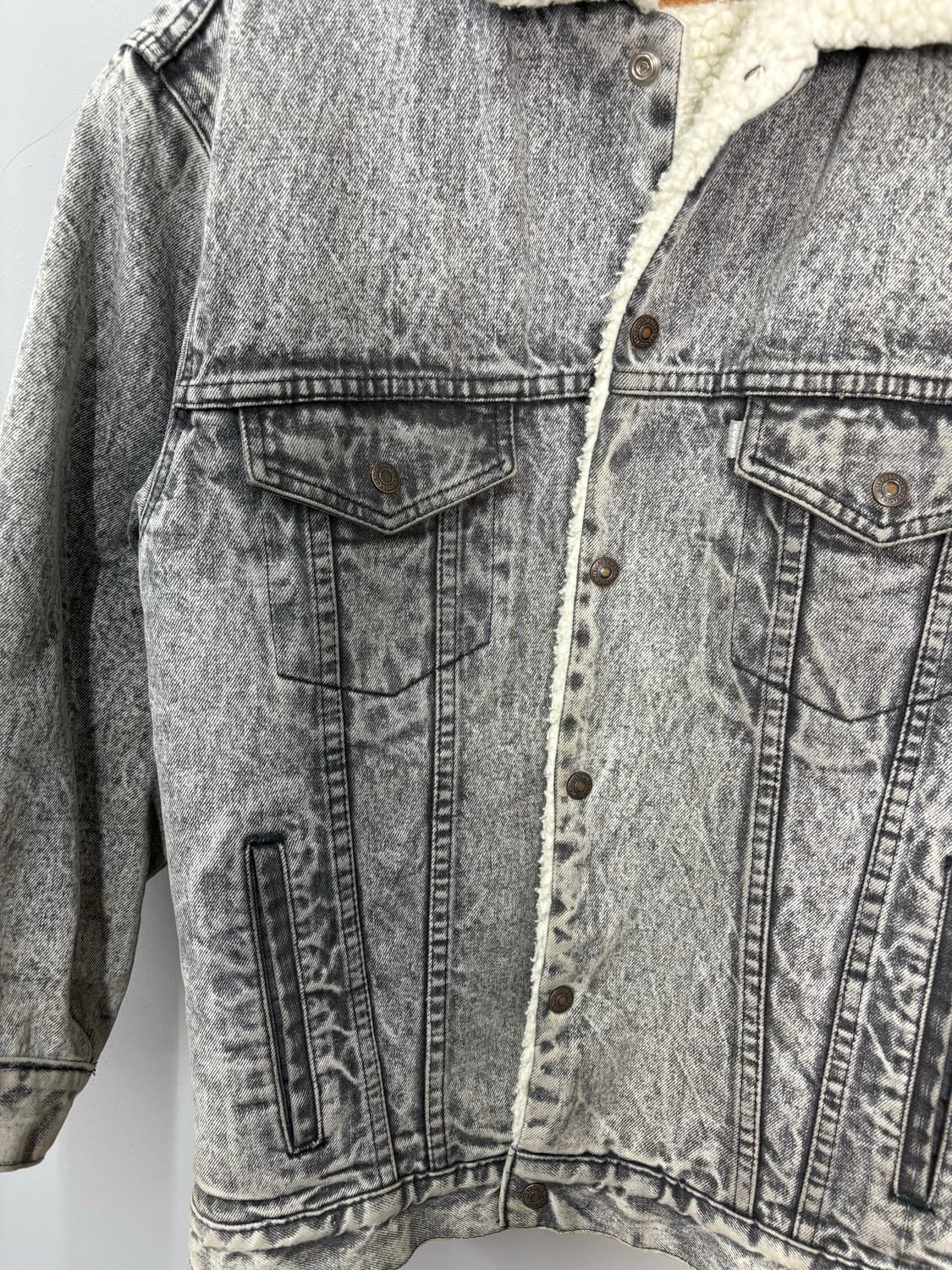 리바이스 쉐르파 데님 흑청 트러커 자켓 A3298 상품이미지3