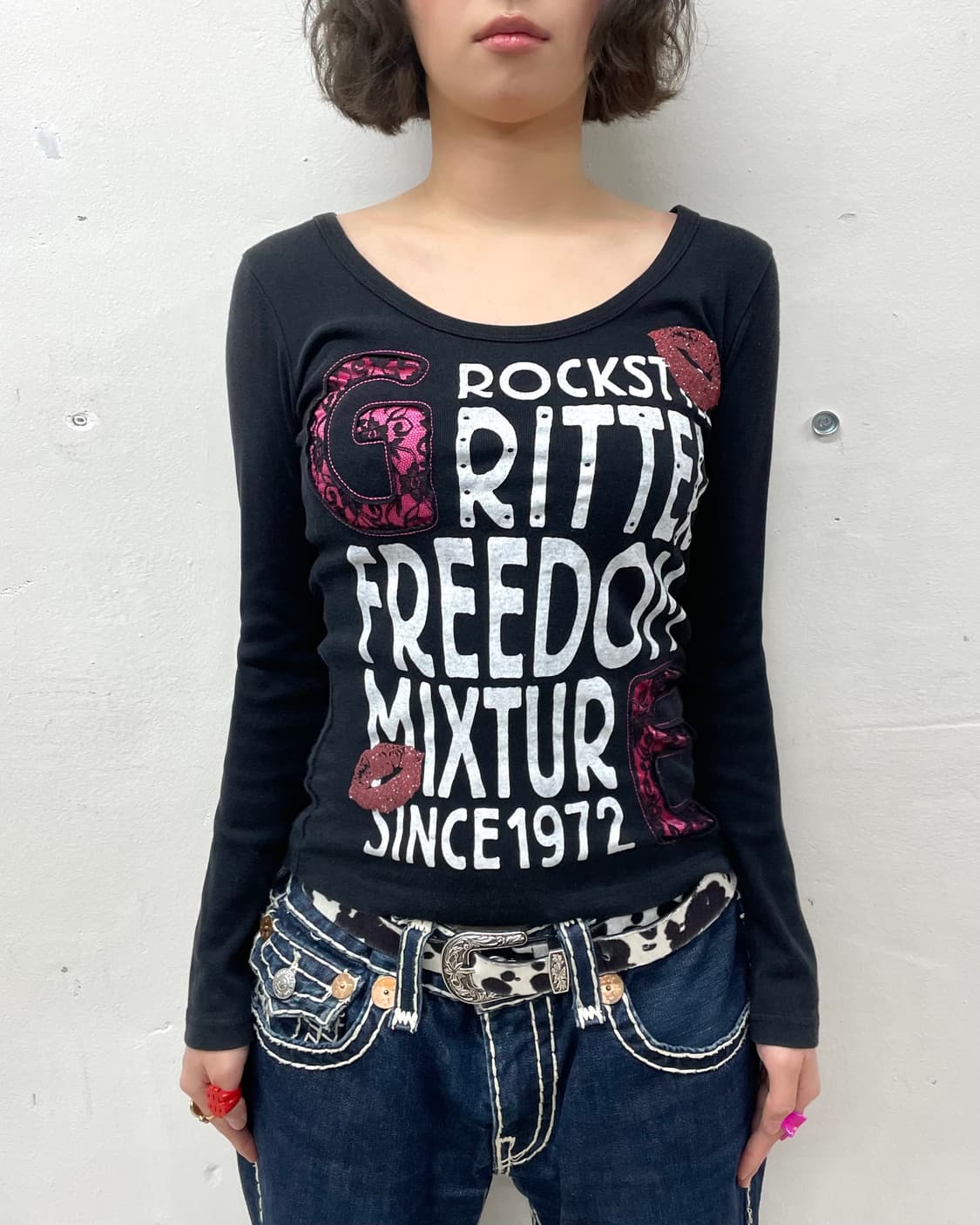 G Lace Lip Sexy Long Sleeve  상품이미지2