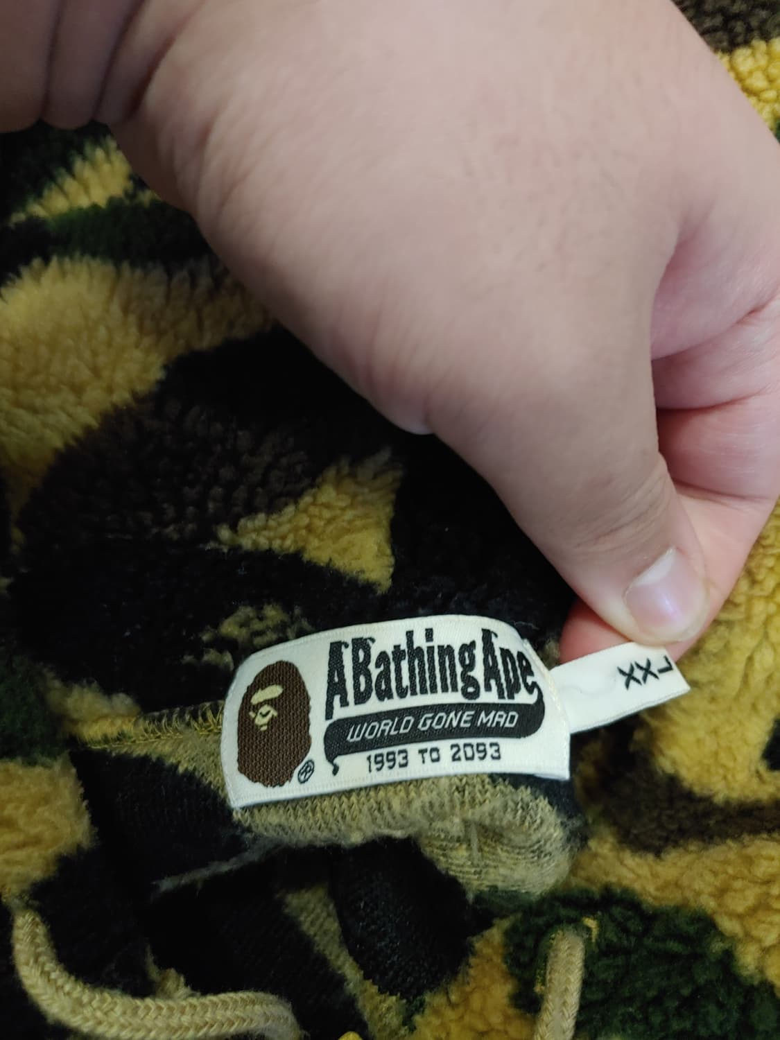 [XXL] 베이프 1st 보아털 플리스 후드집업 상품이미지3