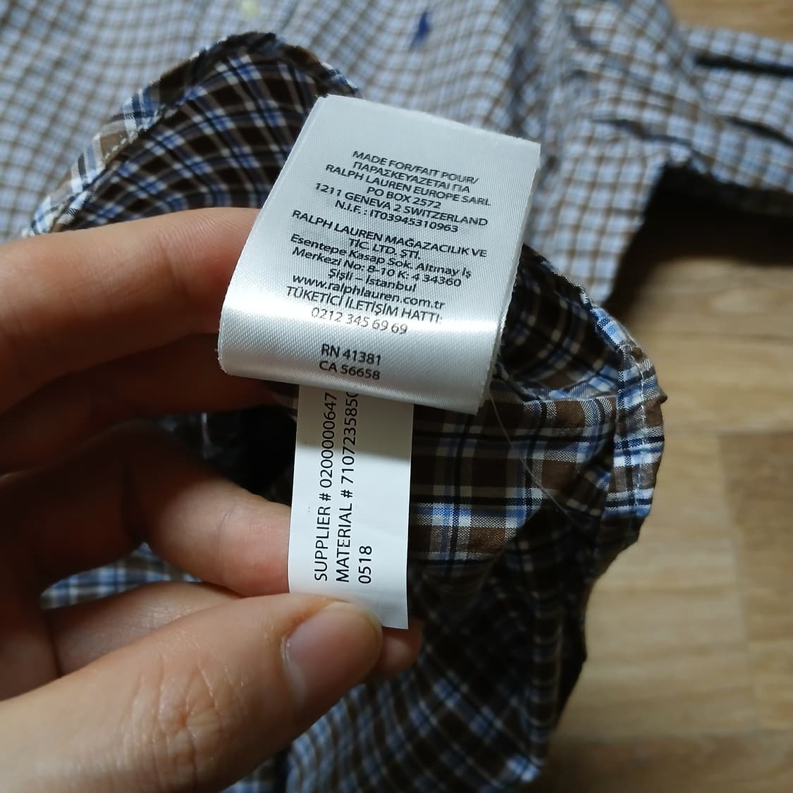 POLO 폴로 랄프로렌 갈색 체크 셔츠 남방 상품이미지10