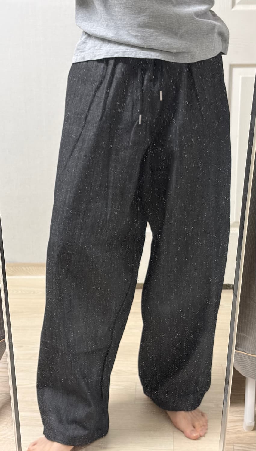 더블유스탠다드 와이드핏 데님 스웻 팬츠 상품이미지1