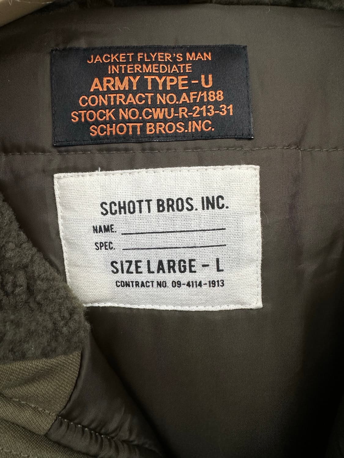 Schott 쇼트 밀레터리 야상파카 상품이미지7