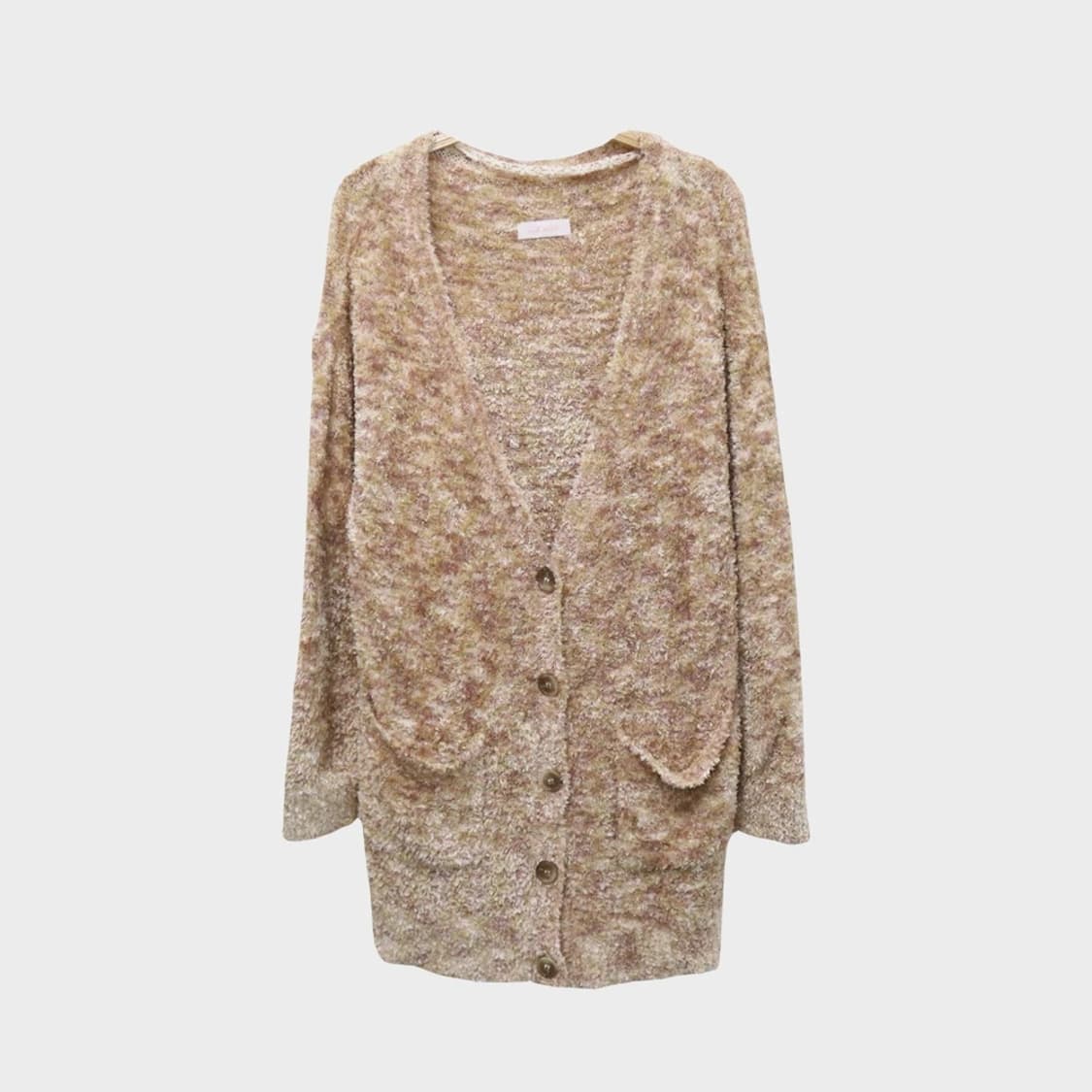 리즈리사 딸기우유 부클 롱 가디건 61664 상품이미지1