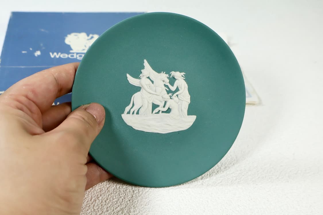 [영국엔틱] 웨지우드 제스퍼웨어 민무늬 핀디쉬 장식접시_틸그린(박스O) 상품이미지2