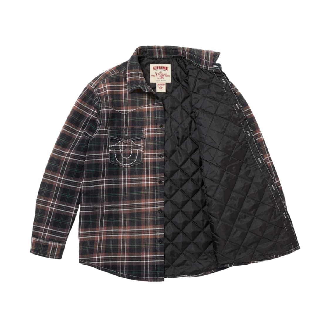 L 슈프림 트루릴리전 퀼티드 체크셔츠 상품이미지3