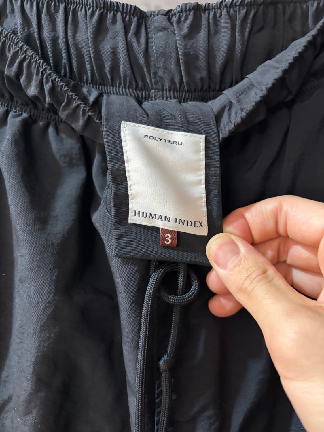 폴리테루 휴먼 인덱스 트랙 팬츠 블랙 퍼플 상품이미지3