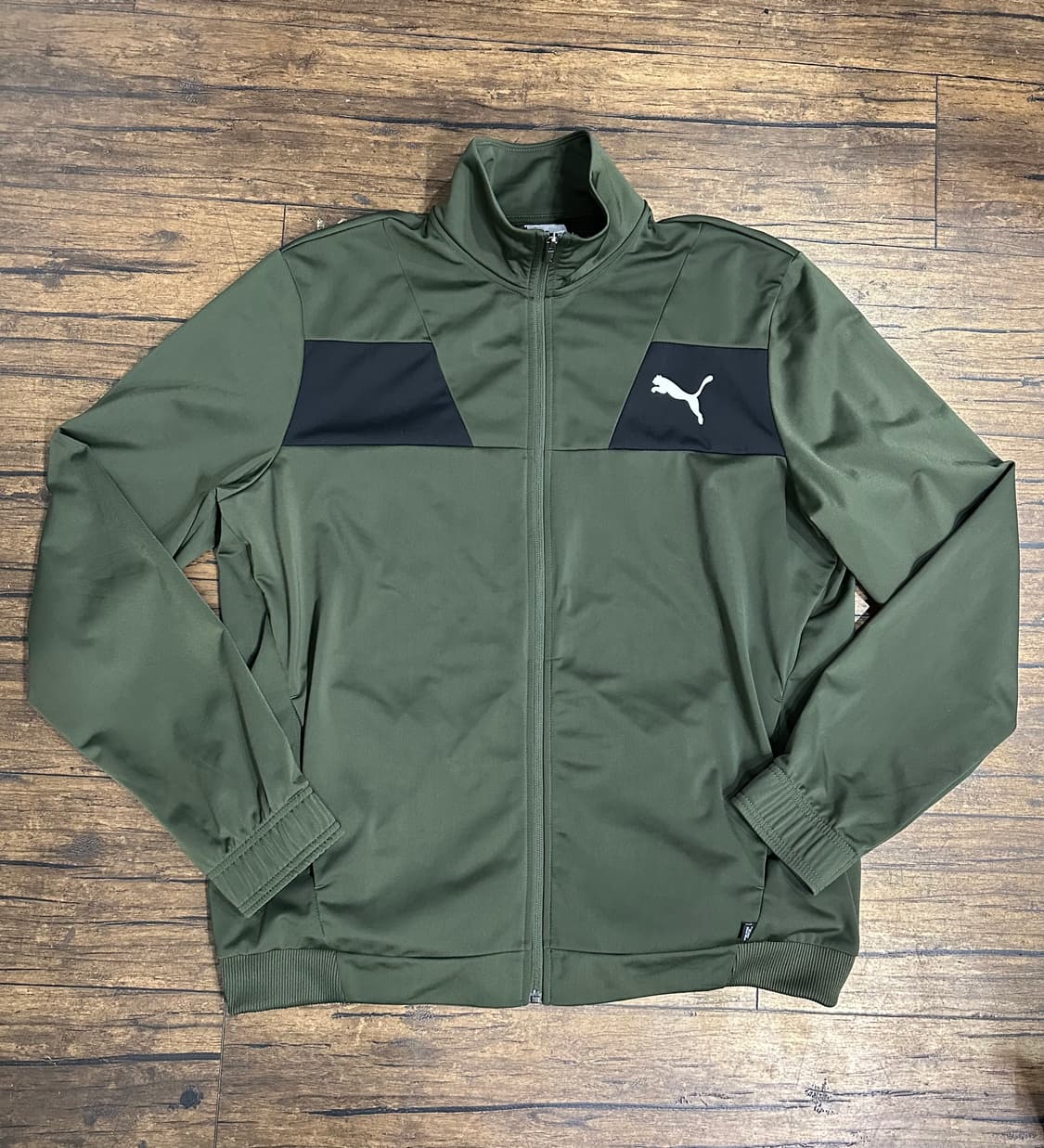 PUMA 푸마 집업 트레이닝 XL 105 카키 배색 자켓 상품이미지1