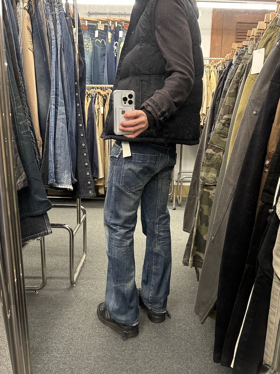 33) BLUE WAY 빈티지 워싱 데님팬츠 세미 부츠컷 상품이미지2