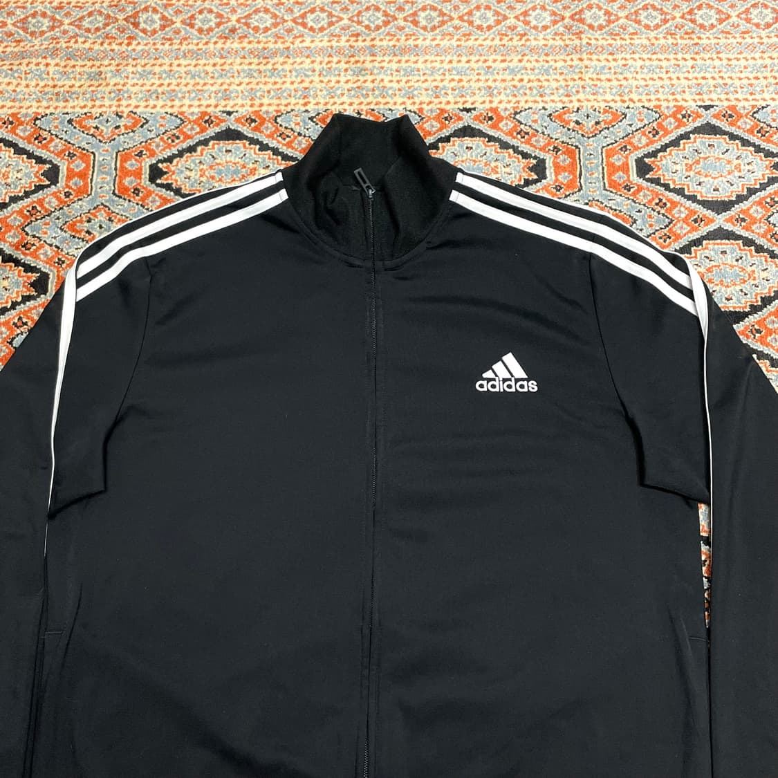 아디다스 삼각로고 블랙 집업져지 자켓 남성2XL 상품이미지2