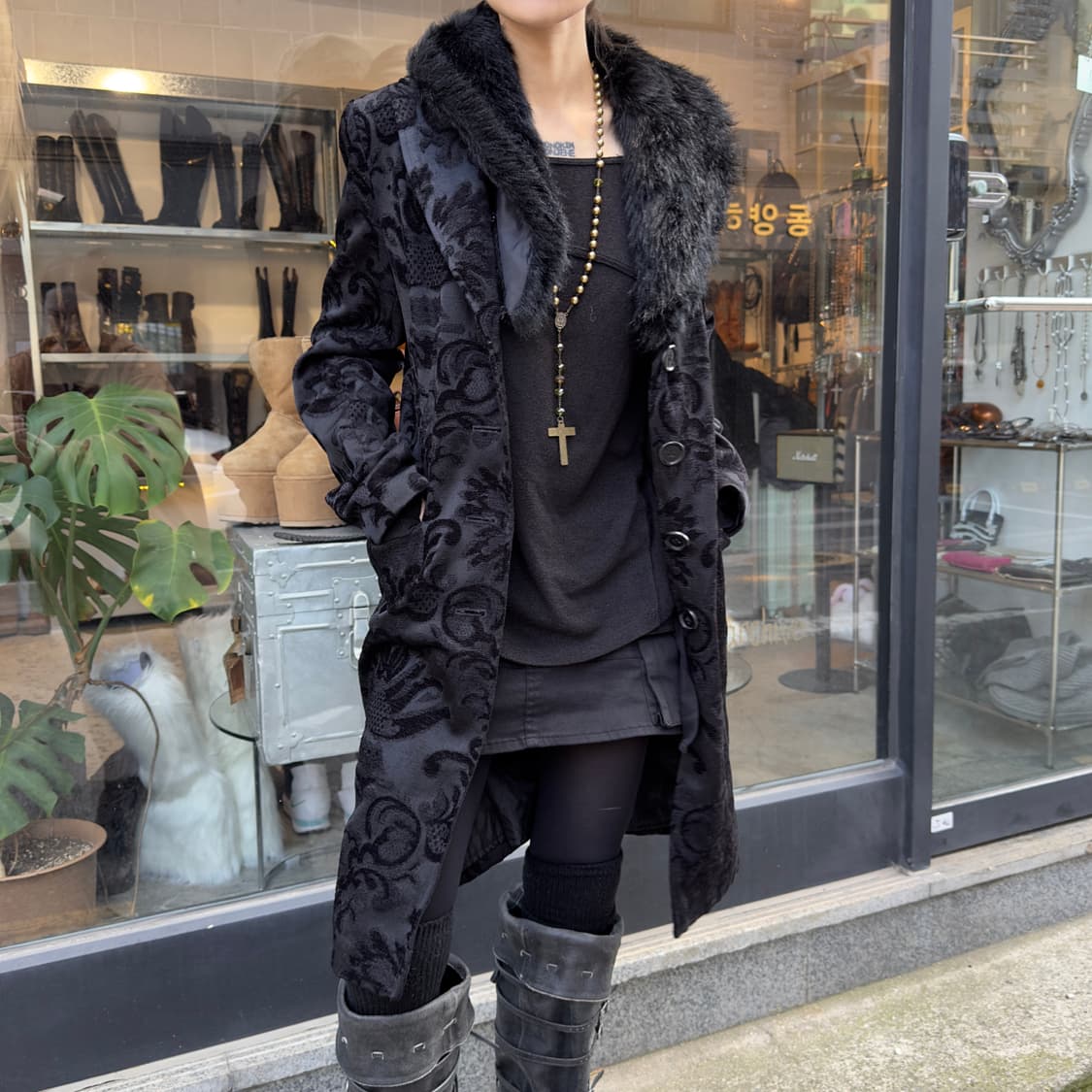 00s 조지 바로크 페이크 퍼 코트 상품이미지10