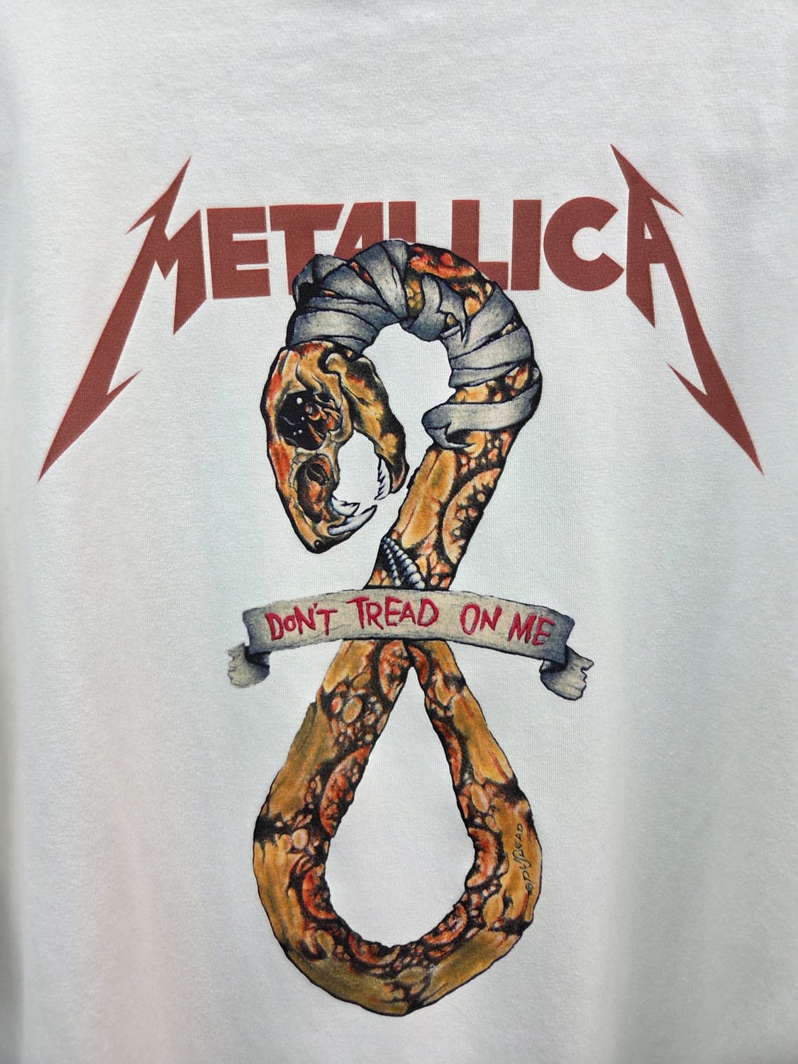 XL 뉴에라 메탈리카 반팔 티셔츠 화이트 상품이미지8